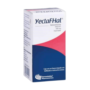 YECTAFHAL (vancomicina) 500 MG/10 ML. SOL. INY. C/1 FCO. AMP. FARMACEUTICA HISPANOAMERICANA