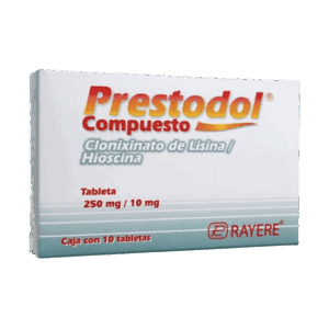 PRESTODOL COMPUESTO (Butilhioscina + Clonixinato de Lisina) 250/10 MG. C/10 TABS. RAYERE