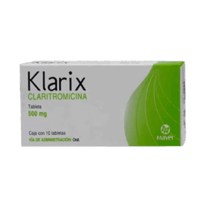 KLARIX (Claritromicina) 500 MG. C/10 TABS. MAVER