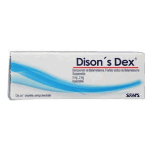 DISON´S DEX (Betametasona) 5-2 MG/1 ML. SUSP. INY. C/1 AMP Y JERINGA. SONS