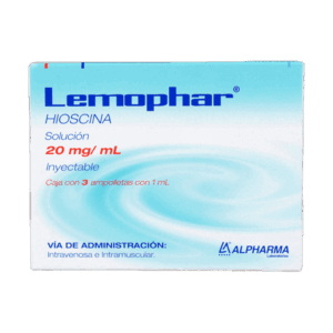 LEMOPHAR (Butilhioscina) 20 MG/1 ML. SOL. INY. C/3 AMP. ALPHARMA