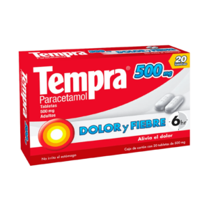 TEMPRA (Paracetamol) 500 MG. C/20 TABS. RECKITT BENCKISER