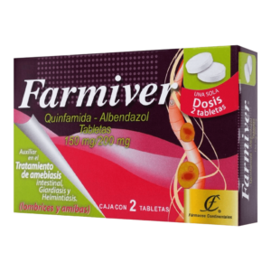 FARMIVER (Quinfamida-Albendazol) 150/200 MG. C/2 TAB. FARMACOS CONTINENTALES