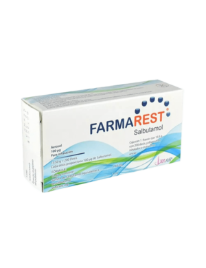 FARMAREST (Salbutamol) 100 MCG. AEROSOL P/INHALACIÓN BUCAL C/1 FCO. C/200 DOSIS. FARMACEUTICA HISPANOAMERICANA