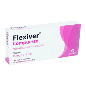 FLEXIVER COMPUESTO (Meloxicam-Metocarbamol) 15/215 MG. C/10 CAP.  MAVER