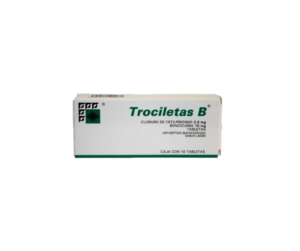 TROCILETAS-B (Cetilpiridinio-Benzocaína) 2.5/10 MG. SABOR LIMÓN C/10 TAB. STREGER