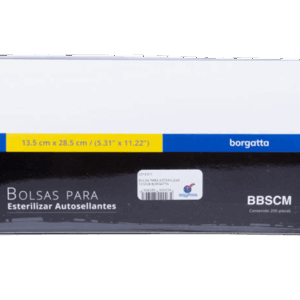 BOLSA PARA ESTERILIZAR DE 13.5X28 CM. (5.31"X11.22") C/200 PZAS. BORGATTA