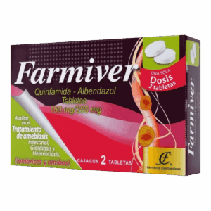 FARMIVER (Quinfamida-Albendazol) 150/200 MG. C/2 TAB. FARMACOS CONTINENTALES