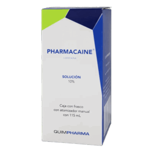 PHARMACAINE (Lidocaína) SOL. 10% FCO. SOLUCIÓN TÓPICA ATOMIZADOR 115 ML. QUIMPHARMA