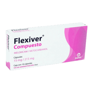 FLEXIVER COMPUESTO (Meloxicam-Metocarbamol) 15/215 MG. C/10 CAP. MAVER