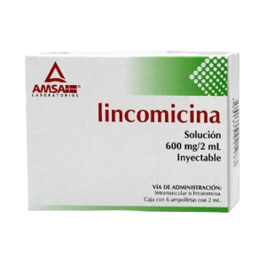 LINCOMICINA 600 MG/2 ML. SOL. INY. C/6 AMP.  AMSA