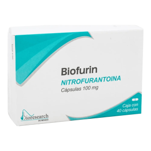 BIOFURIN (Nitrofurantoína) 100 MG. C/40 CAPS. BIORESEARCH