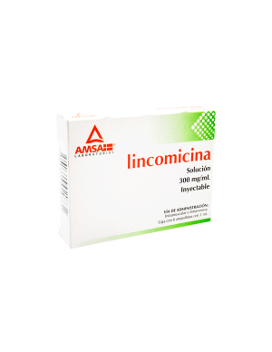 LINCOMICINA 300 MG/1 ML. SOL. INY. C/6 AMP.  AMSA