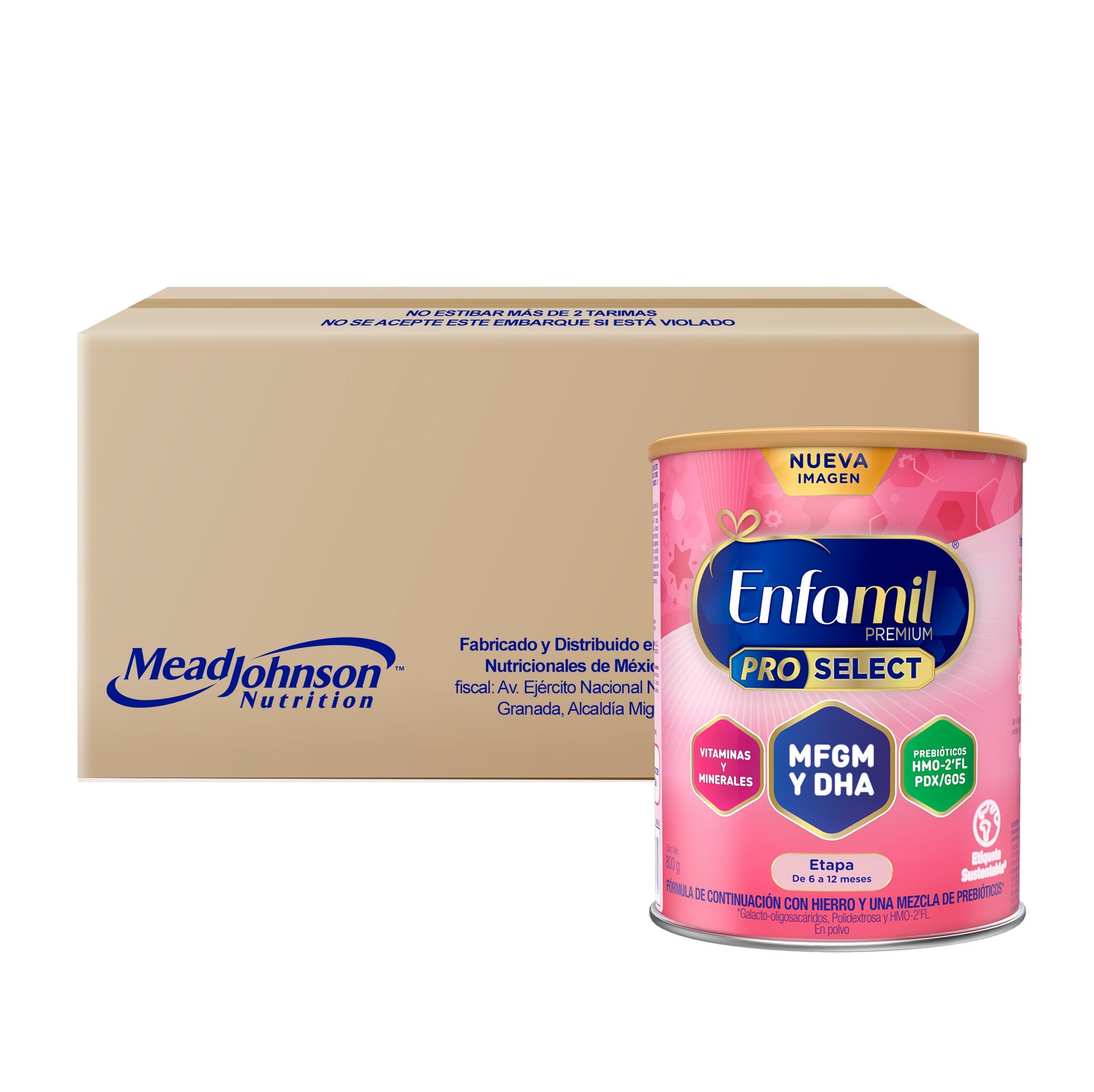 ENFAMIL PRO SELECT ETAPA 6 A 12 MESES FÓRMULA INFANTIL CAJA C/6 LATAS DE 800 G.