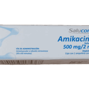 AMIKACINA SOL. 500 MG/2 ML. INY. C/1 AMP. SALUCOM