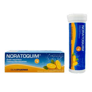 NORATOQUIM (Ácido Ascórbico) 1 G. C/10 TAB. EFERVECENTES. SABOR NARANJA. QUIMPHARMA