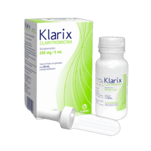 KLARIX (claritromicina) 250 MG/5 ML. SUSP. FCO. 60 ML. MAVER