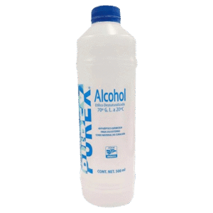ALCOHOL ETÍLICO DESNATURALIZADO 70% FCO. 500 ML. PUREX