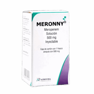 MERONNY (meropenem) 500 MG. SOL. INY. C/1 FCO. AMP.  AUROVIDA