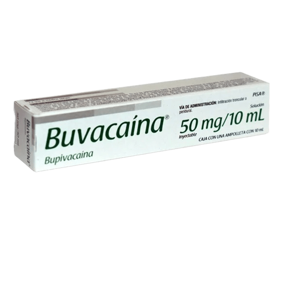 BUVACAÍNA (bupivacaína) 50 MG/10 ML. SOL. INY. C/1 AMP. PISA