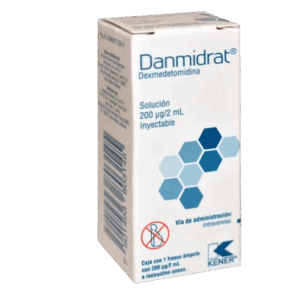DANMIDRAT (dexmedetomidina) 200 MCG/2 ML. SOL. INY. C/1 FCO. AMP. KENER