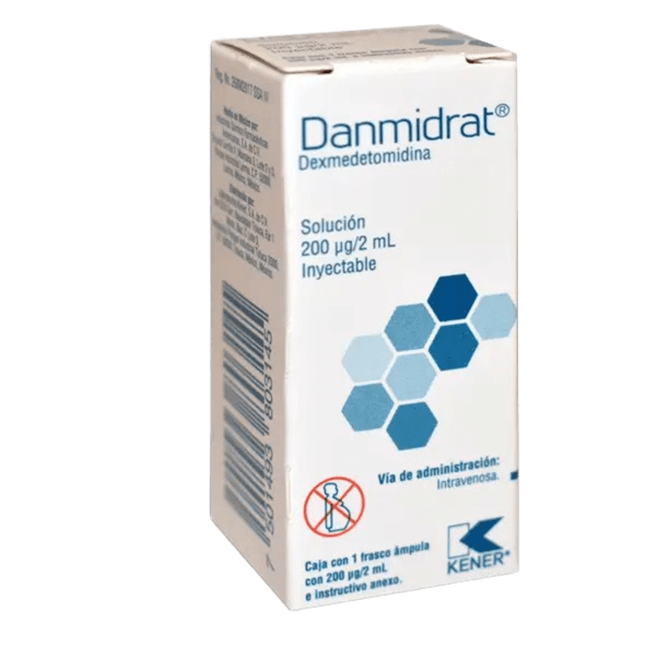 DANMIDRAT (dexmedetomidina) 200 MCG/2 ML. SOL. INY. C/1 FCO. AMP. KENER