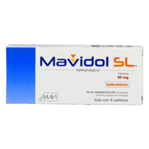 MAVIDOL SL (Ketorolaco) 30 MG. C/4 TAB. SUBLINGUAL. MAVI