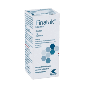 FINATAK (Ertapenem) 1 G. SOL. INY. C/1 FCO. AMP. KENER