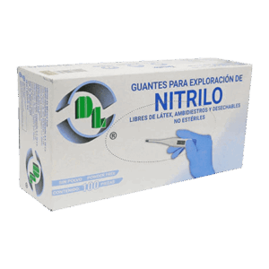 DL GUANTE NITRILO GRANDE AZUL C/100 PZAS -NO ESTERIL