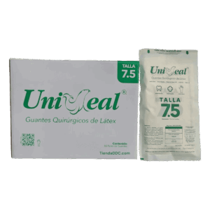 GUANTES DE CIRUGÍA,#7.5, DESECHABLE ESTERIL C/ 50 PARES - UNISEAL