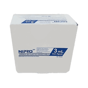 NIPRO JERINGA 3 ML 25 GX 16 MM NARANJA C/100 PZAS