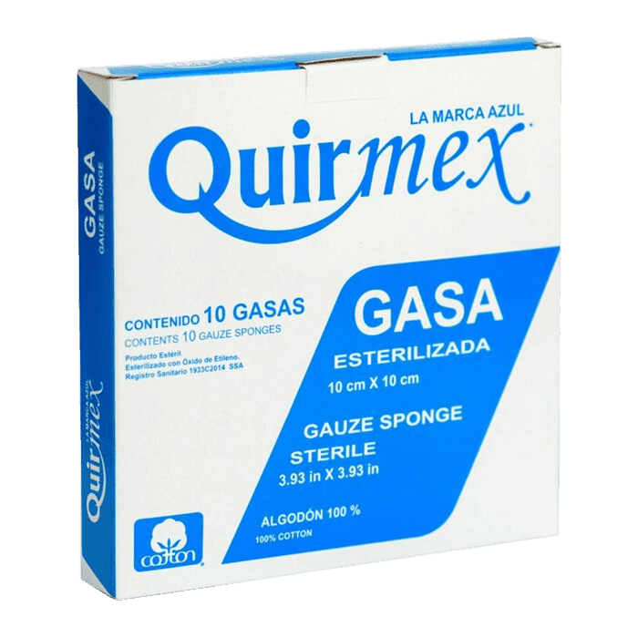 QUIRMEX GASA ESTERILIZADA 10X10CM -C 10 PZAS.
