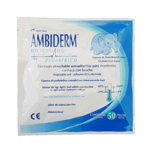 ELECTRODO ECG T718 ESPUMA/OVALADO PEDIATRICO C/50 PZ. AMBIDERM